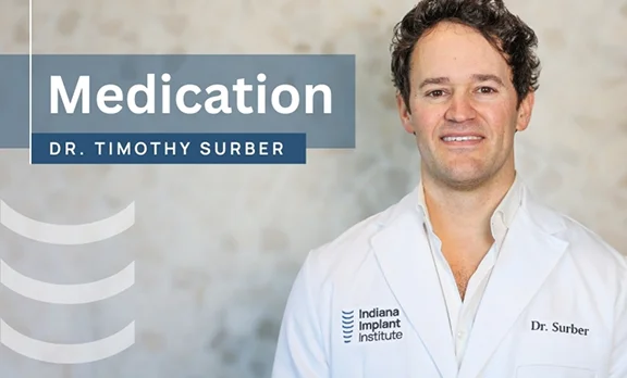 Dr. Timothy Surber presents medication guidance for dental implant recovery at Indiana Implant Institute
